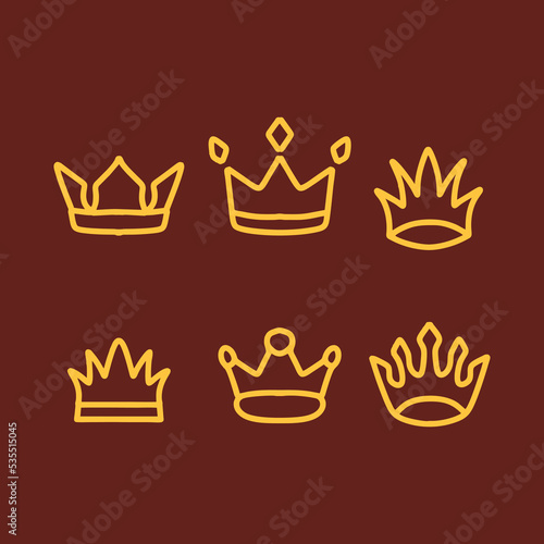 Premium Monoline Crown Logo Vector, luxury King Symbol and icon, creative emblem Design Company for business