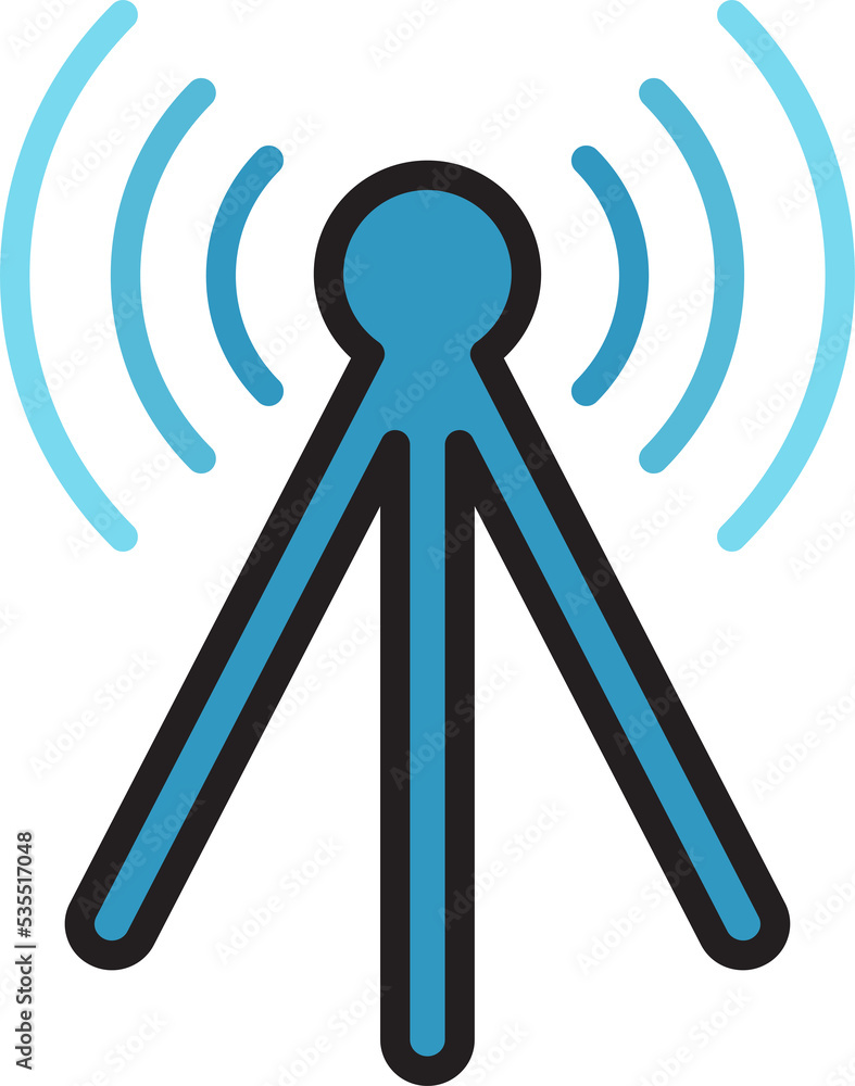 radio mast and network tower icon illustration radio mast and network tower icon illustration
