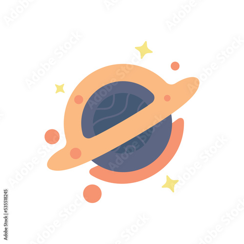 Black hole vector illustration isolated on white background