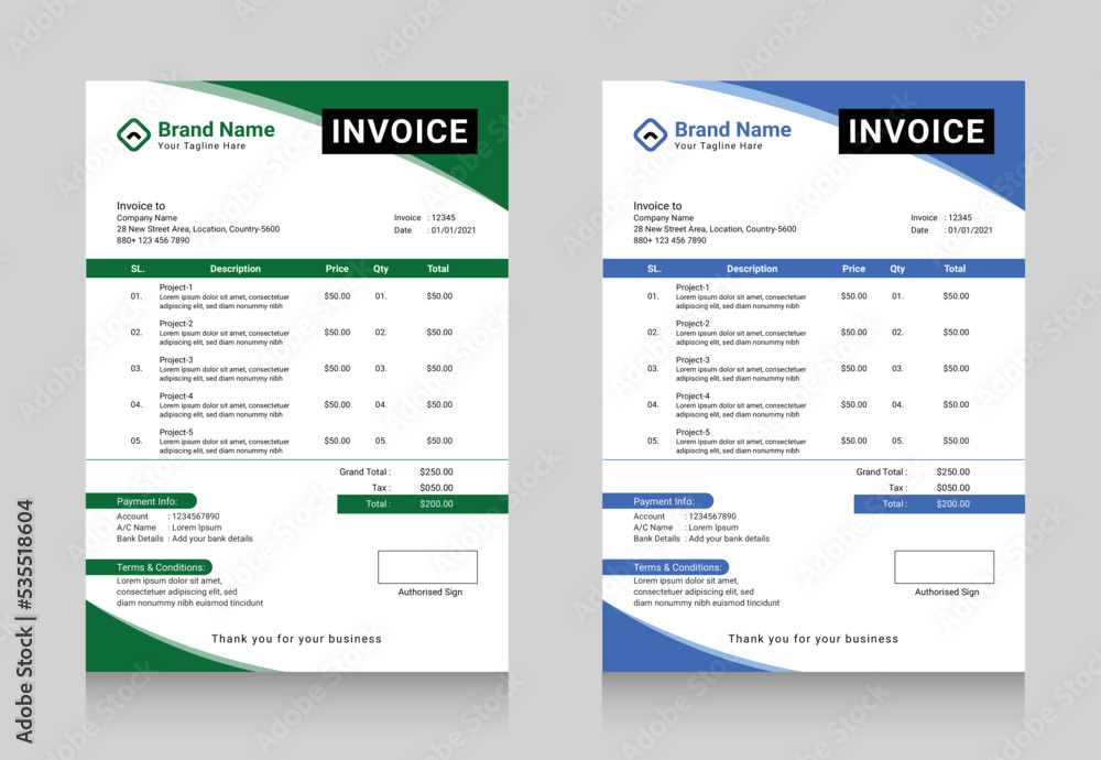 New Invoice Template Design New Invoice Template Design