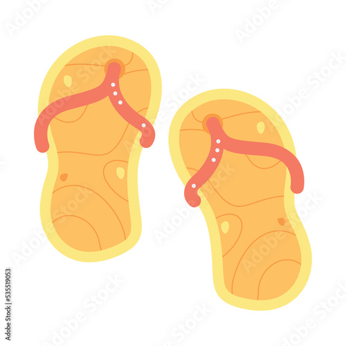 Flip flop vector illustration isolated on white background