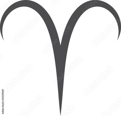 Aries sign. Zodiac ram symbol. Horoscope icon