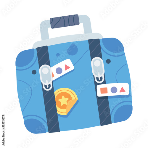 Suitcase vector illustration isolated on white background