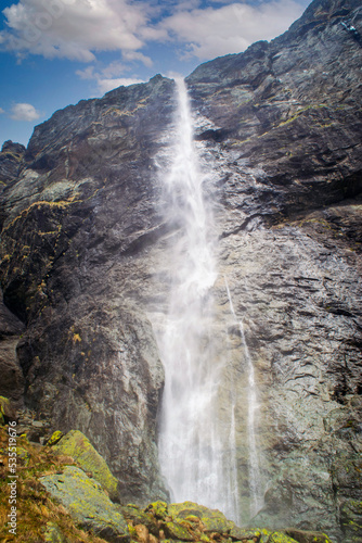 Path to Raiskoto praskalo waterfall and Botev peak in Balkan mountain  Bulgaria