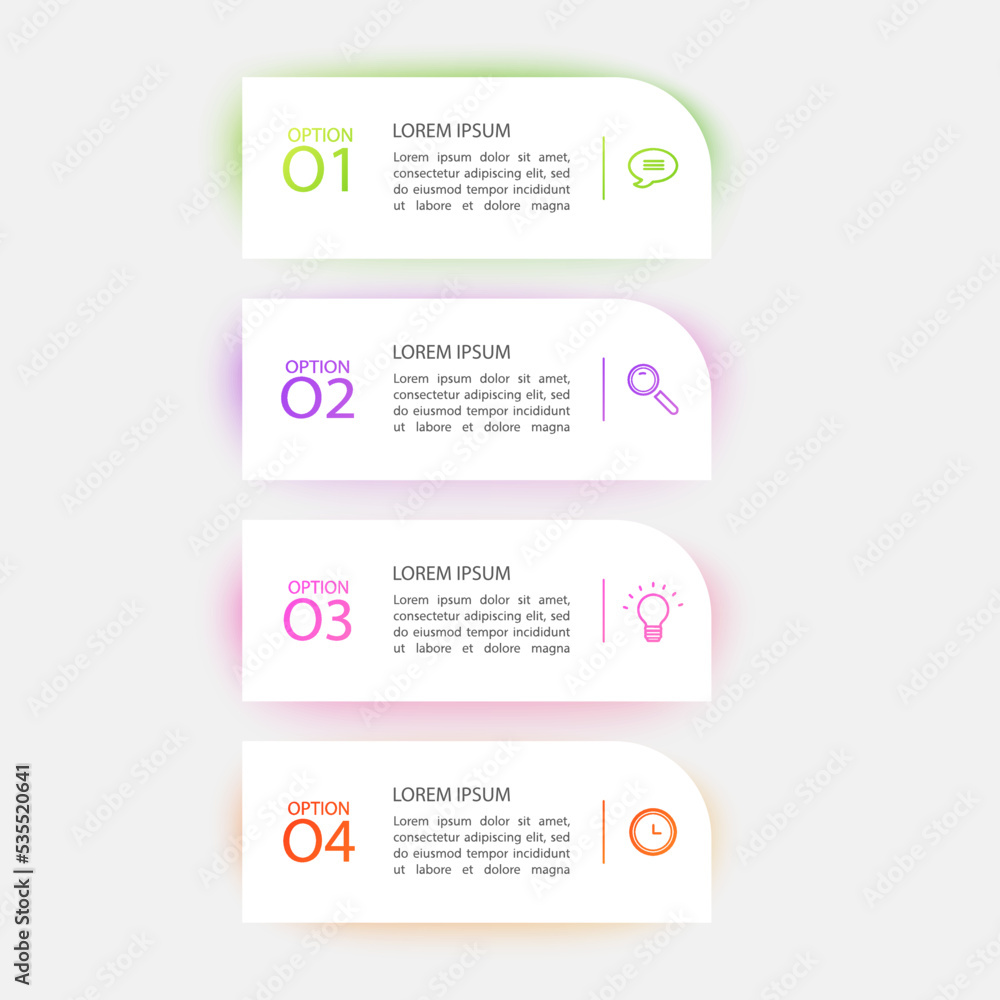Infographic design business template with icons and 4 options or steps. Can be used for process diagram presentations workflow layout or banner vector illustration