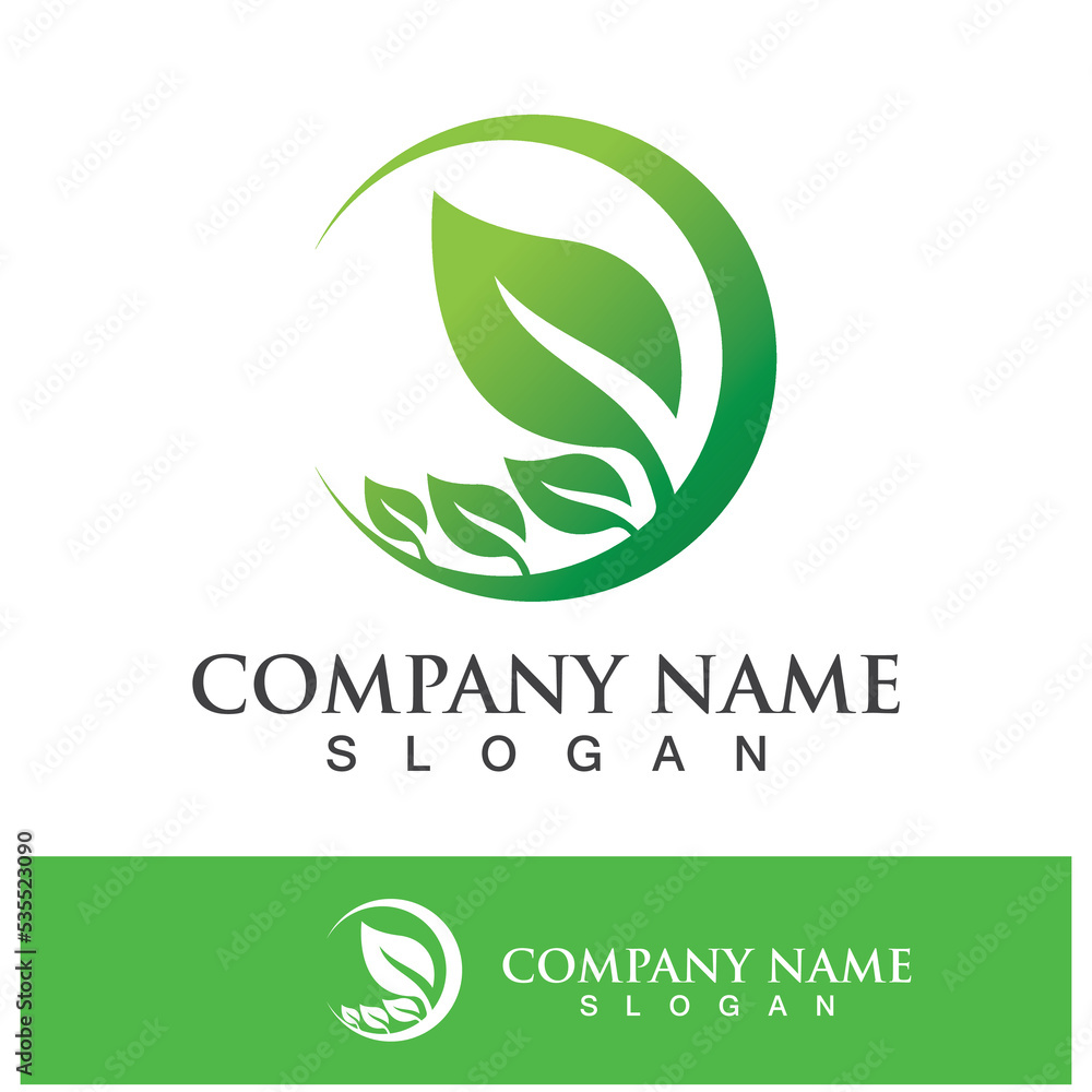 Green tree leaf nature logo images Green tree leaf nature logo images