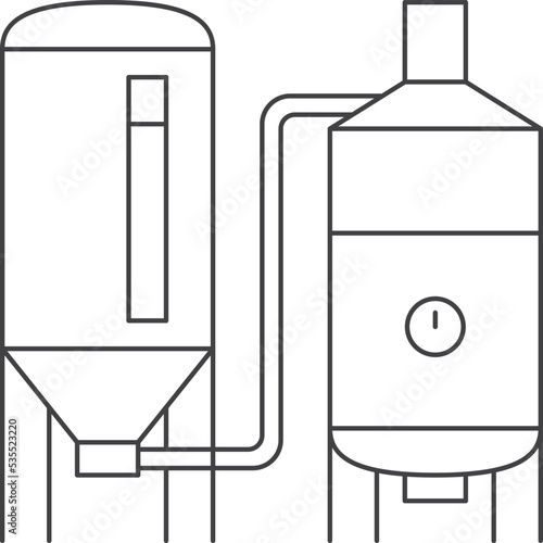 Alembic still icon. Distillery process. Beverage production