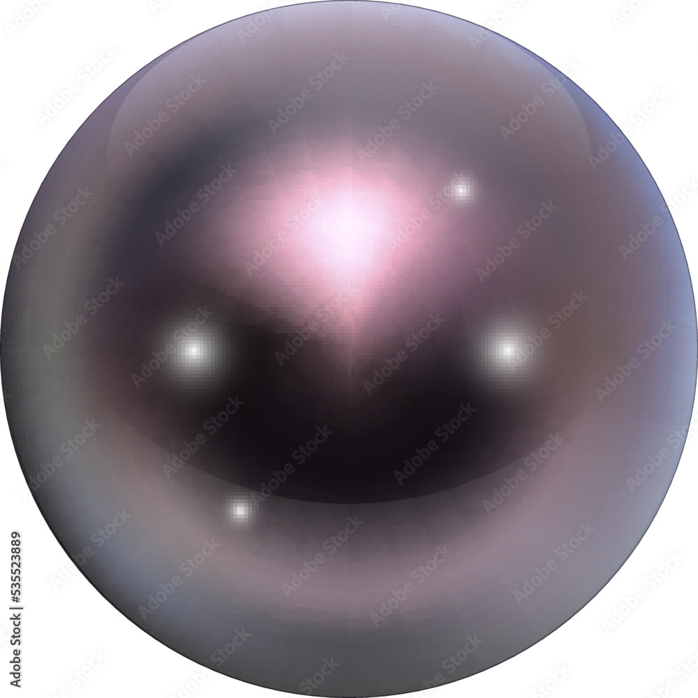 Obraz premium Precious round gem. Shiny orb. Sea pearl