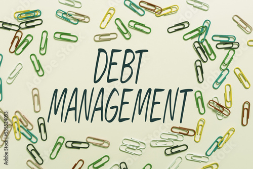 Billede på lærred Text showing inspiration Debt ManagementThe formal agreement between a debtor and a creditor