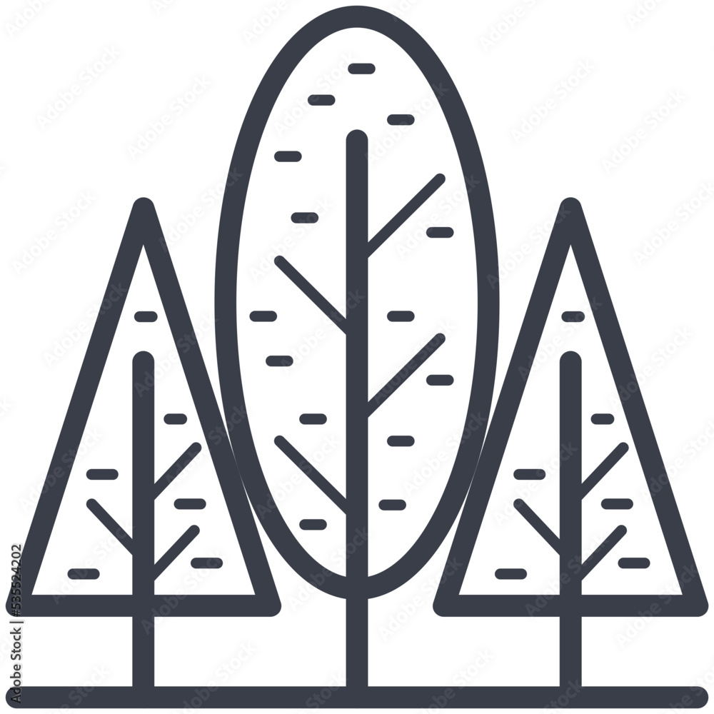 Forest Vector Icon Forest Vector Icon