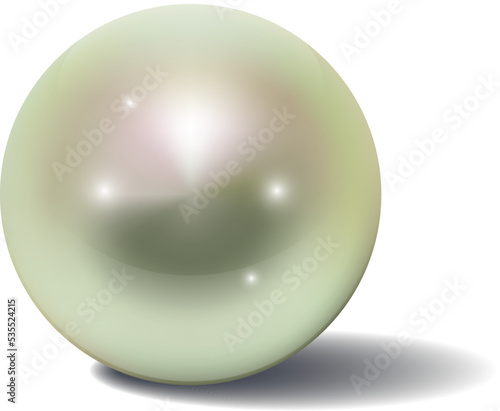 Light round gem. Luxury orb. Shiny pearl