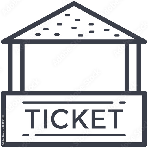 Ticket Booth Vector Icon