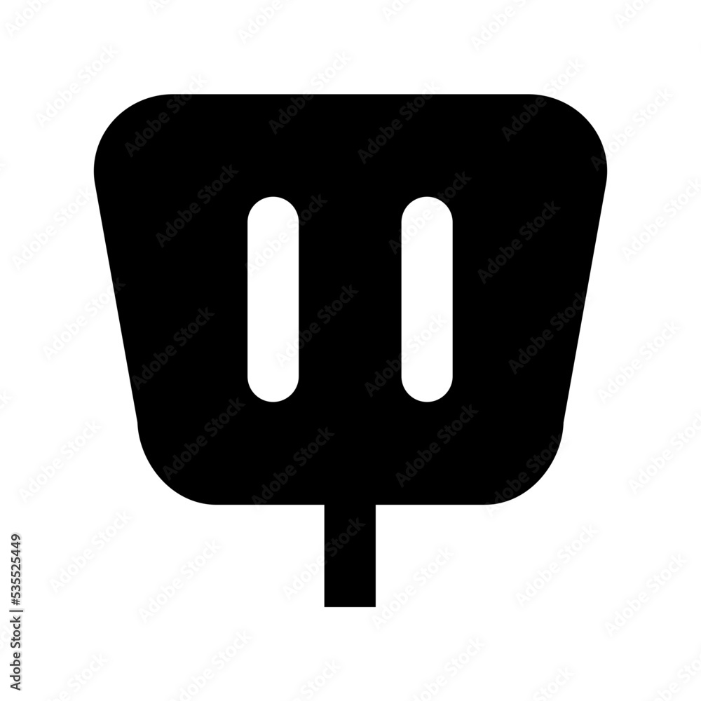 Slotted Spatula Flat Vector Icon Slotted Spatula Flat Vector Icon