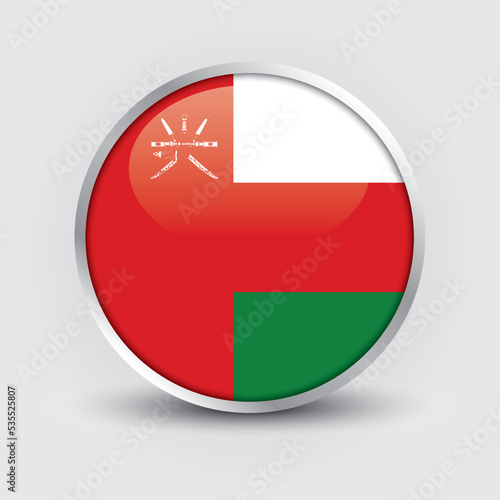 Free Download Oman round flag design is used as badge, button, icon with reflection of shadow. Icon country. Realistic vector illustration. - GFXLoad
