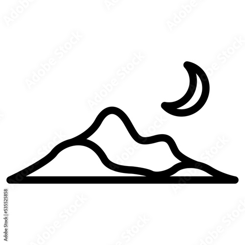 night mountains icon