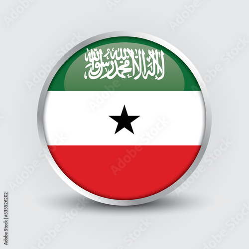 Somaliland round flag design is used as badge, button, icon with reflection of shadow. Icon country. Realistic vector illustration. Free Download Somaliland round flag design is used as badge, button, icon with reflection of shadow. Icon country. Realistic vector illustration. - GFXLoad