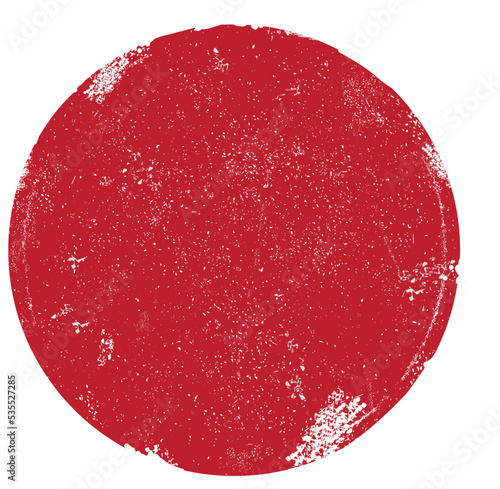 Red grunge circle stamp. Round stamp vector isolated on white background. Red stamp vector. For grunge badge, seal, ink and stamp design template. Round grunge hand drawn circle shape, vector