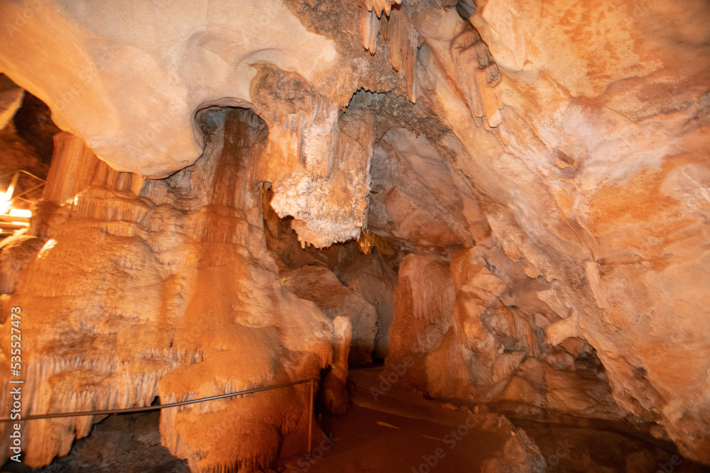 Inside the cave in Australia