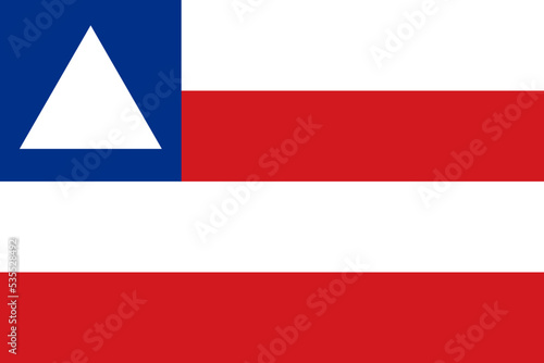 Billede på lærred Bahia Flag, state of Brazil. Vector Illustration.
