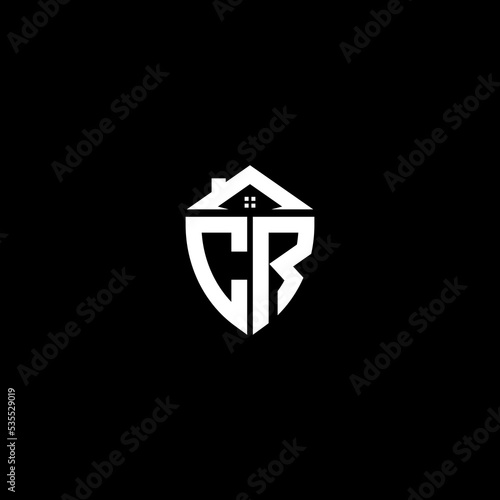 CR Initial Letters home Shield concept Logo