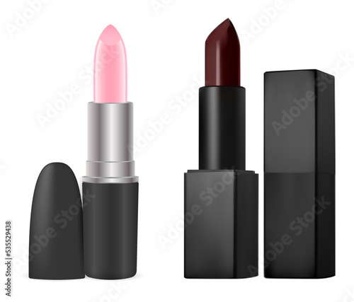 Lipstick mockup, makeup product container design