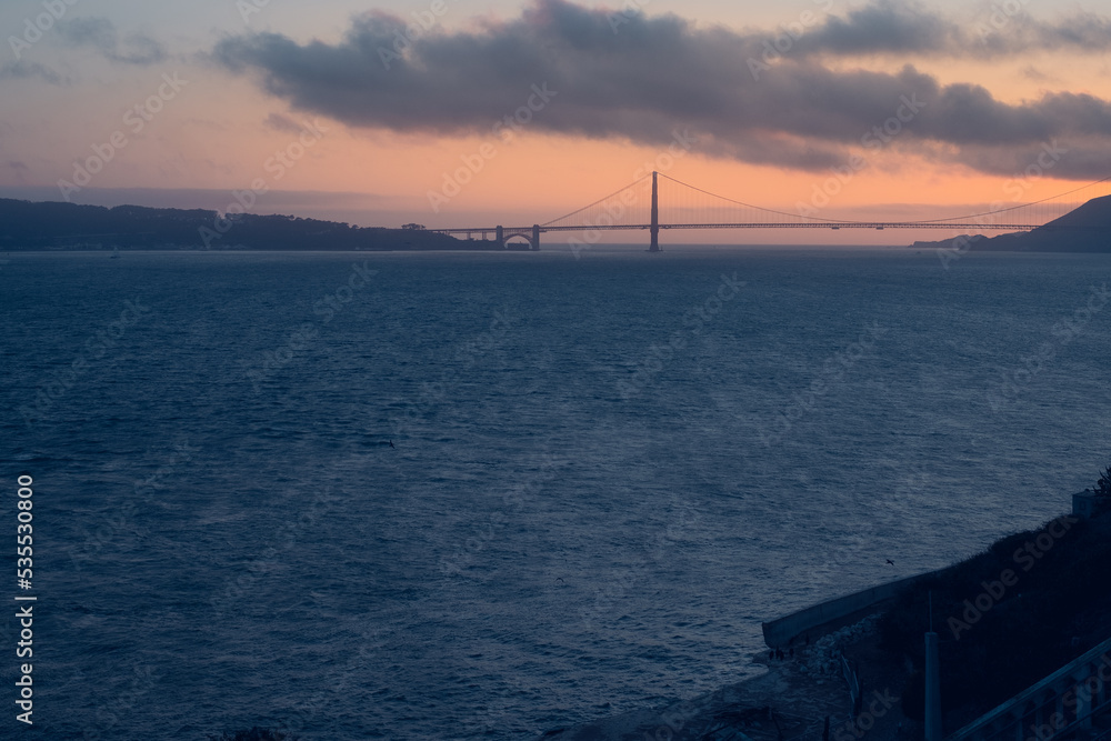 View of the city of San Francisco, California from Alcatraz Island
