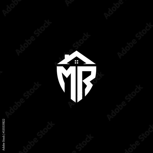 MR Initial Letters home Shield concept Logo