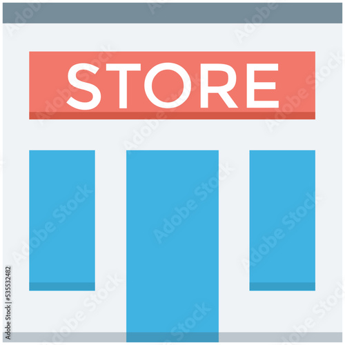 Shop Colored Vector Icon