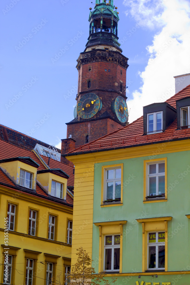 Beautiful view of old town hall in wroclaw , poland