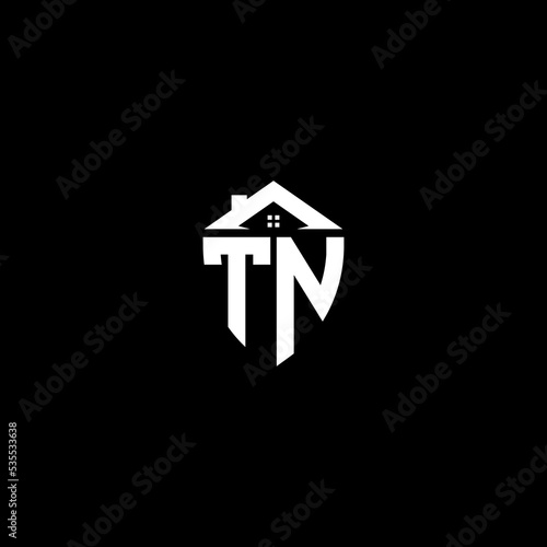 TN Initial Letters home Shield concept Logo