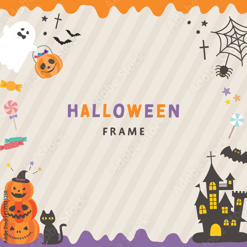 ハロウィンのフレームデザイン