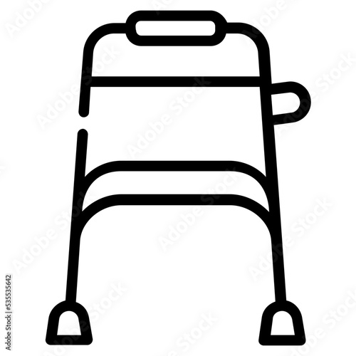 An outline icon design of stretcher