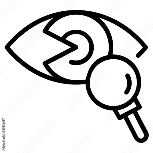 Modern line icon of eye test 