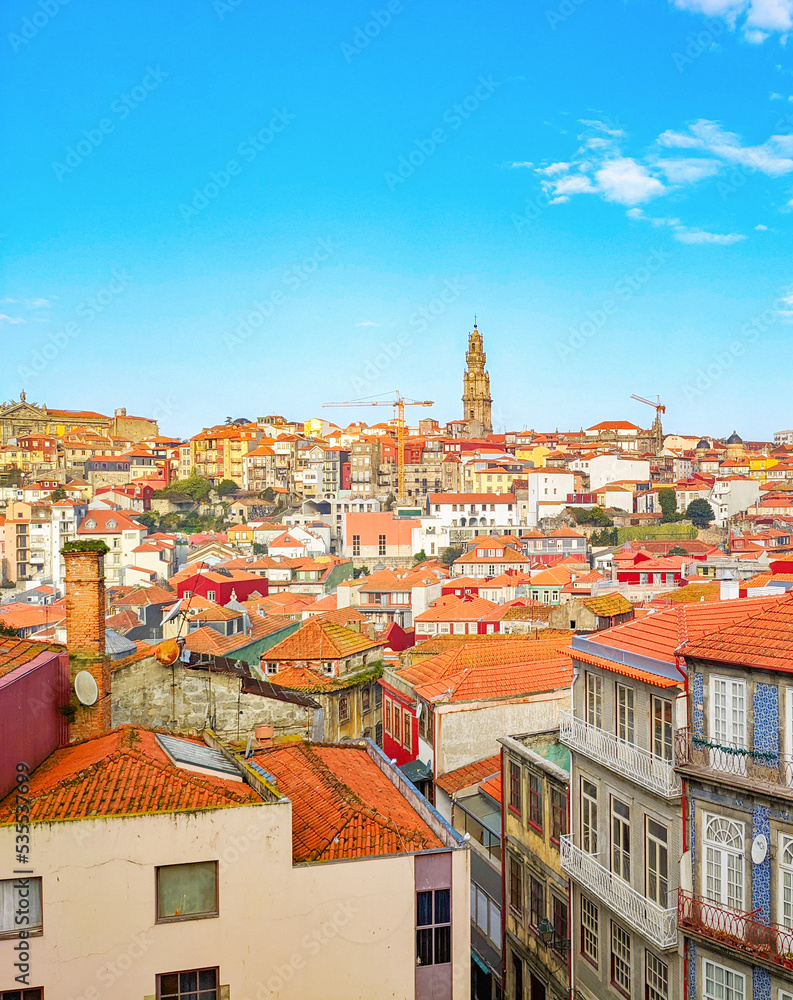 Porto oldtown cityscape Clérigos Tower