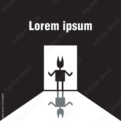 the horned robot that appears from the glowing door