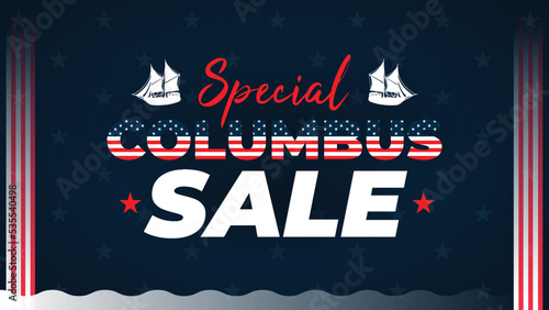 Columbus Day Special Sale Banner For Your Content And Promotion