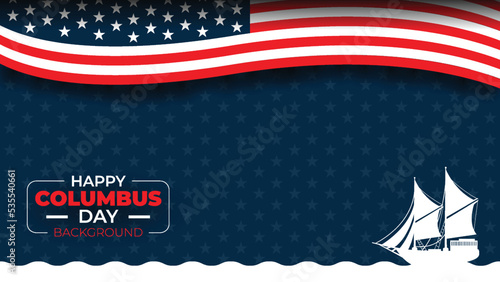 Columbus Day Background With Copy Space Area