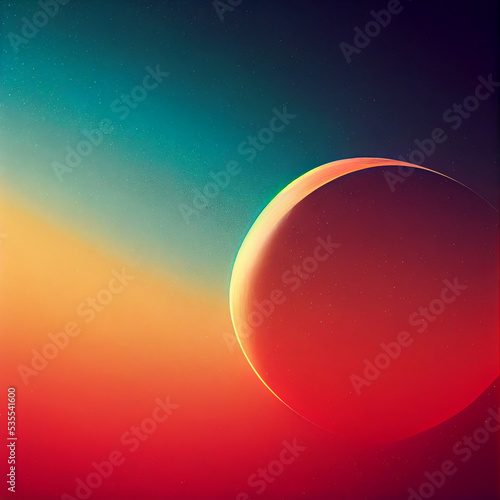 A Colorful illustation of Stars  nebular and planets in Space
