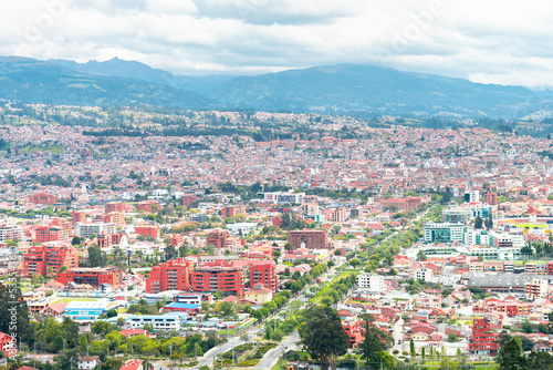 panoramic view of cuenca city, ecuador