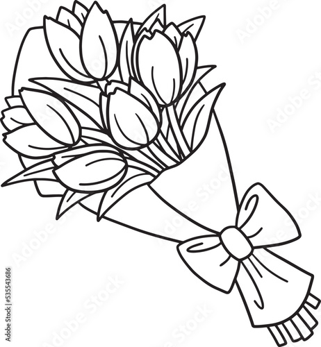 Flower Isolated Coloring Page for Kids