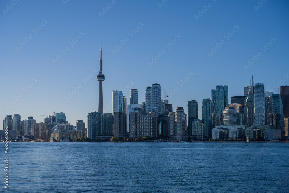 city skyline from the lake