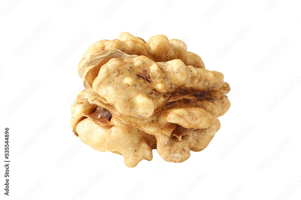 Walnut on a light background. Nutritious tasty nut. Walnut on a light background. Nutritious tasty nut.