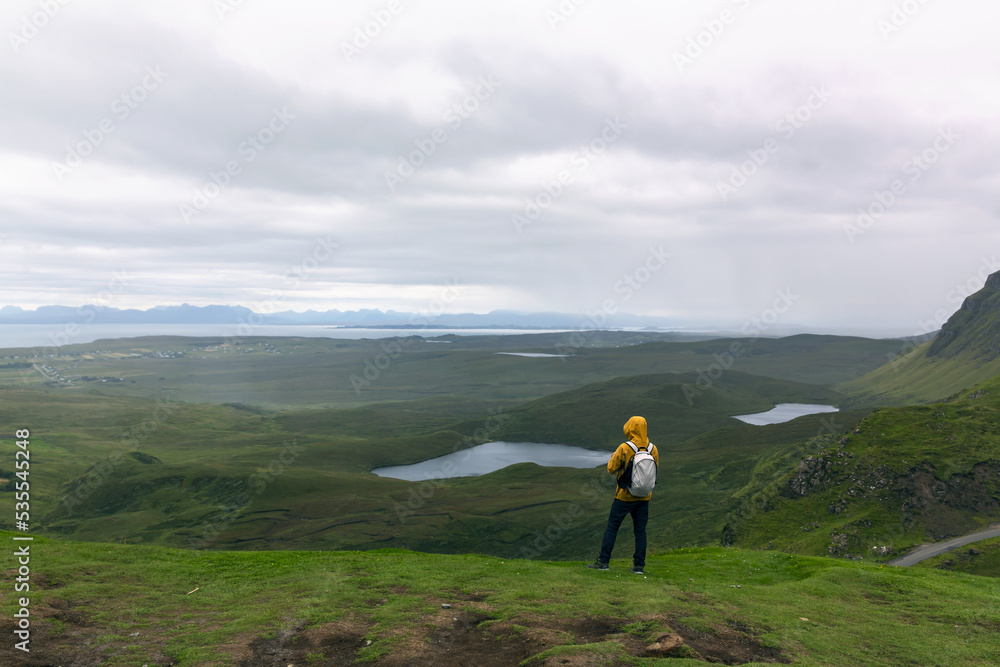 Obraz premium Beautiful image of spectacular scenery of the Quiraing on the Isle of Skye