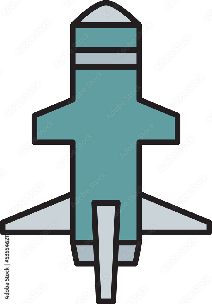 Fototapeta premium missile and rocket icon illustration