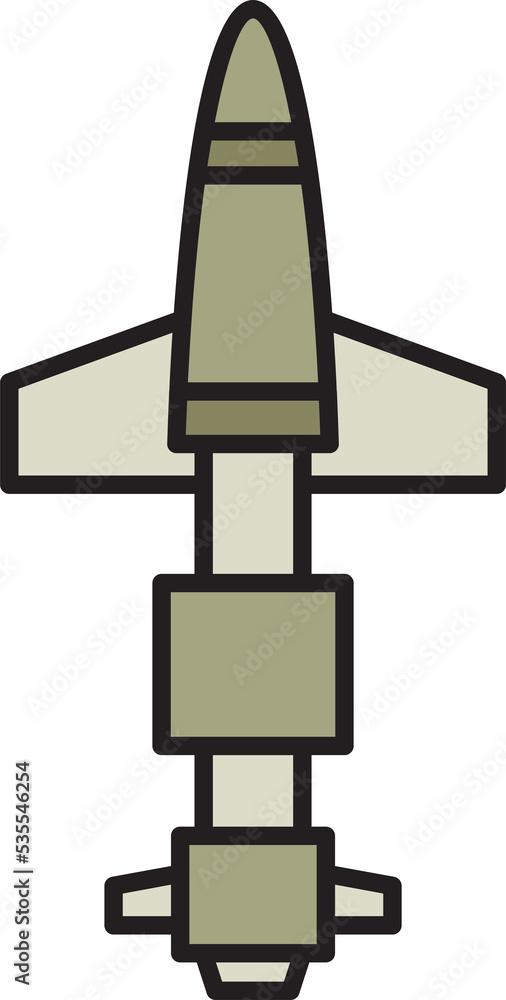 Fototapeta premium missile and rocket icon illustration