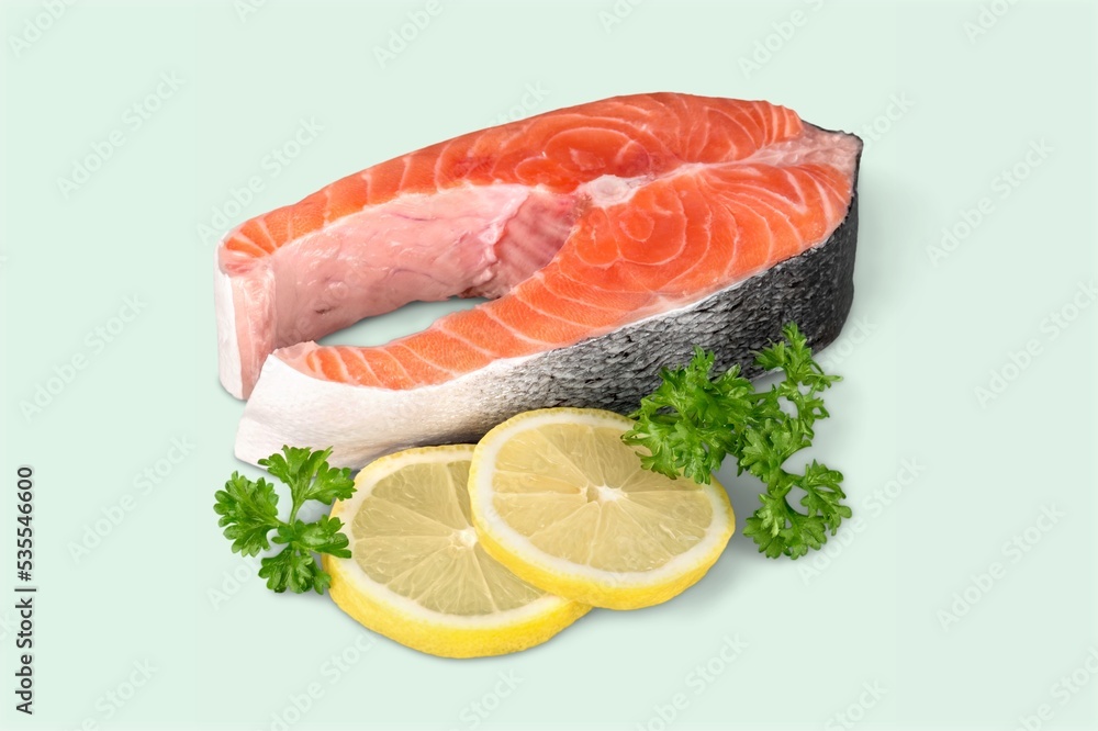 Fresh tasty fish fillet dish on the plate Fresh tasty fish fillet dish on the plate