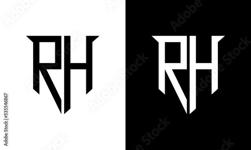 letter rh logo design