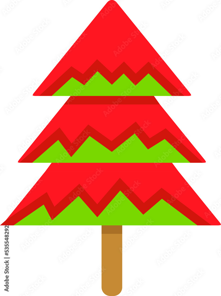 Fototapeta premium decorative Christmas tree illustration