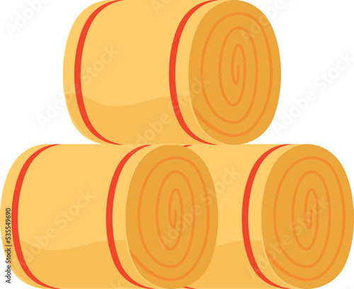 Hay rolls icon. Farm field symbol. Dried haystack