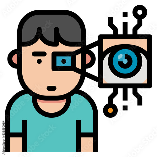 eye Filled Outline icon